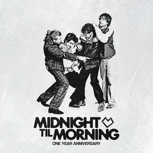 Midnight Til Morning Official "One Year Anniversary" White T Shirt