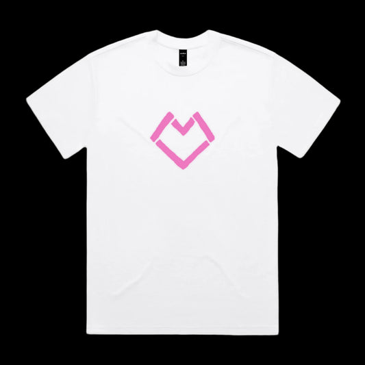 Midnighters Neon Heart White T-Shirt (Discord Exclusive)