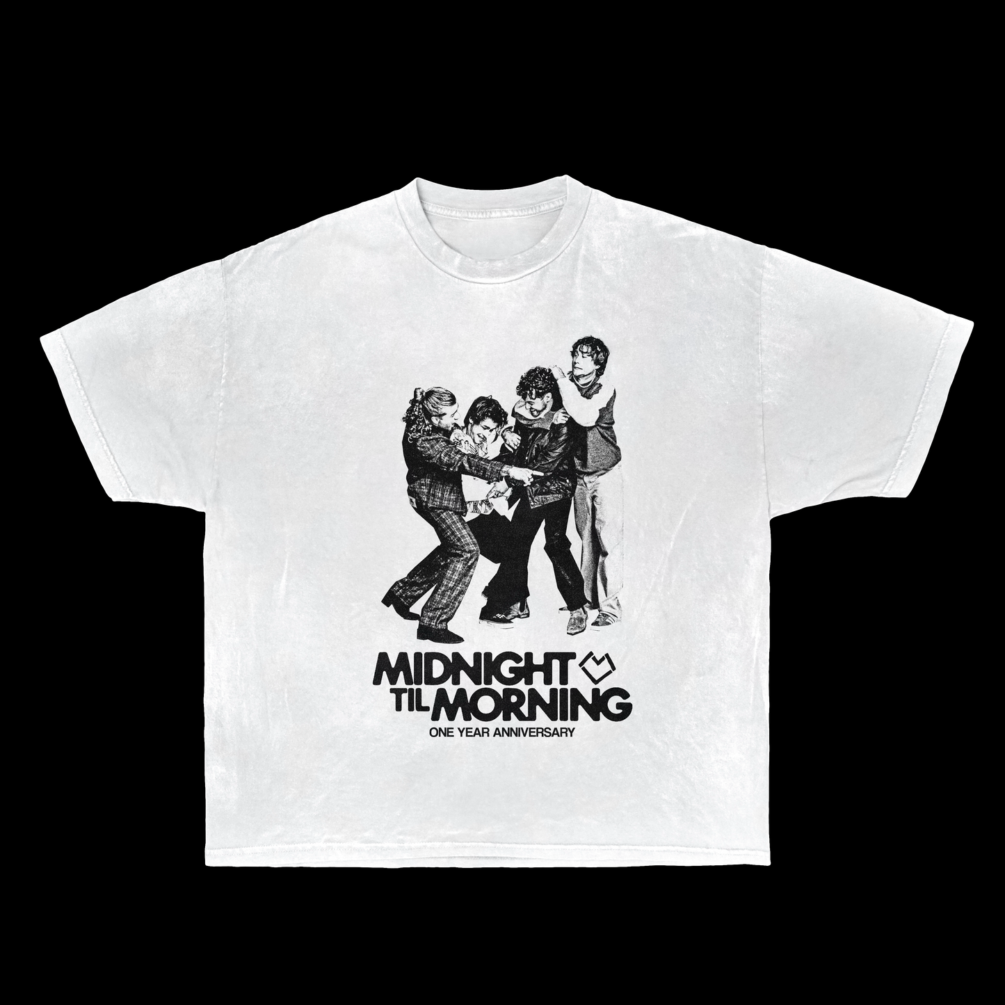 Midnight Til Morning Official "One Year Anniversary" White T Shirt